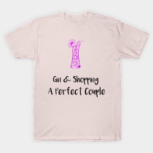 Gin And Shopping - Shopping Funny Drinking T-Shirt